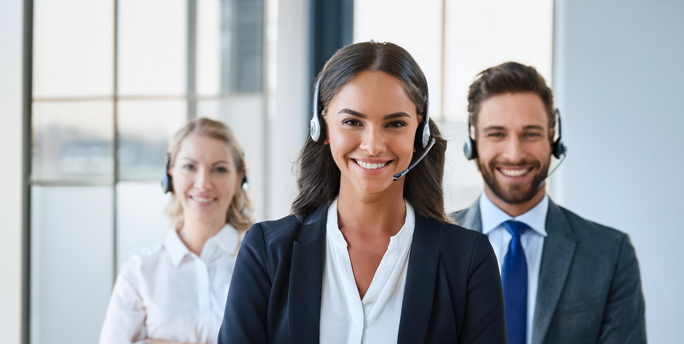 Kundenservice beantwortet Anfragen zu Festnetz- und Internetanschlüssen