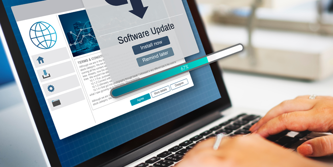 Regelmäßige Sicherheitsupdates und Patches für Firmennetzwerk durch Techniker