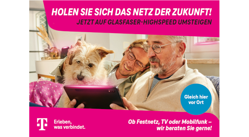 Telekom Glaserfaserausbau in Ottobeuren. Ihr Ansprechpartner vor Ort ist Bavariaphone.